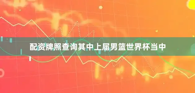 配资牌照查询其中上届男篮世界杯当中